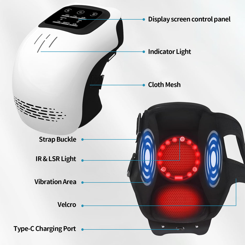 Intelligent  Pain Relief Infrared Laser Vibration Knee Massager 68.99 USD 45% OFF At checkout